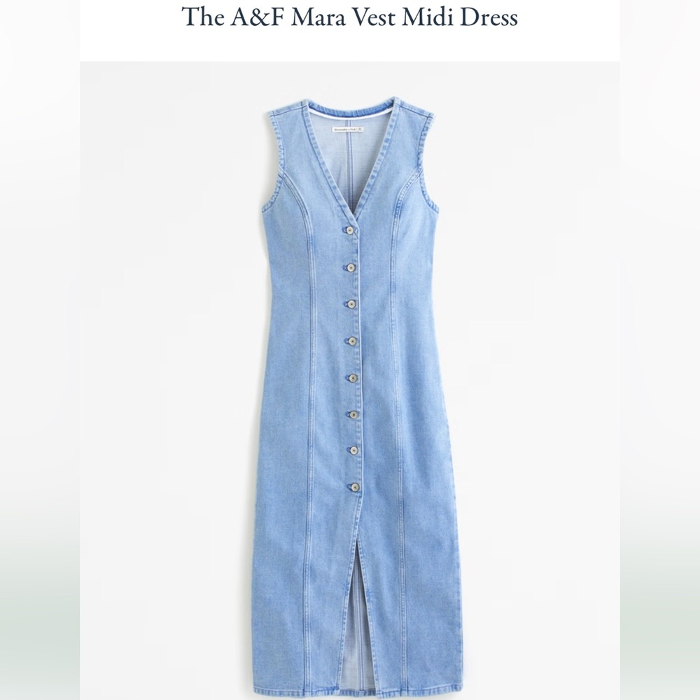 Abercrombie Mara Denim Midi Dress